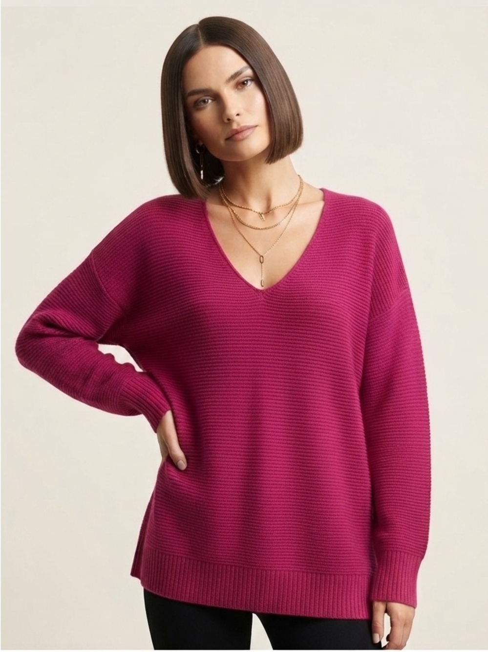 Twik Fuchsia Knitted Sweater Size S